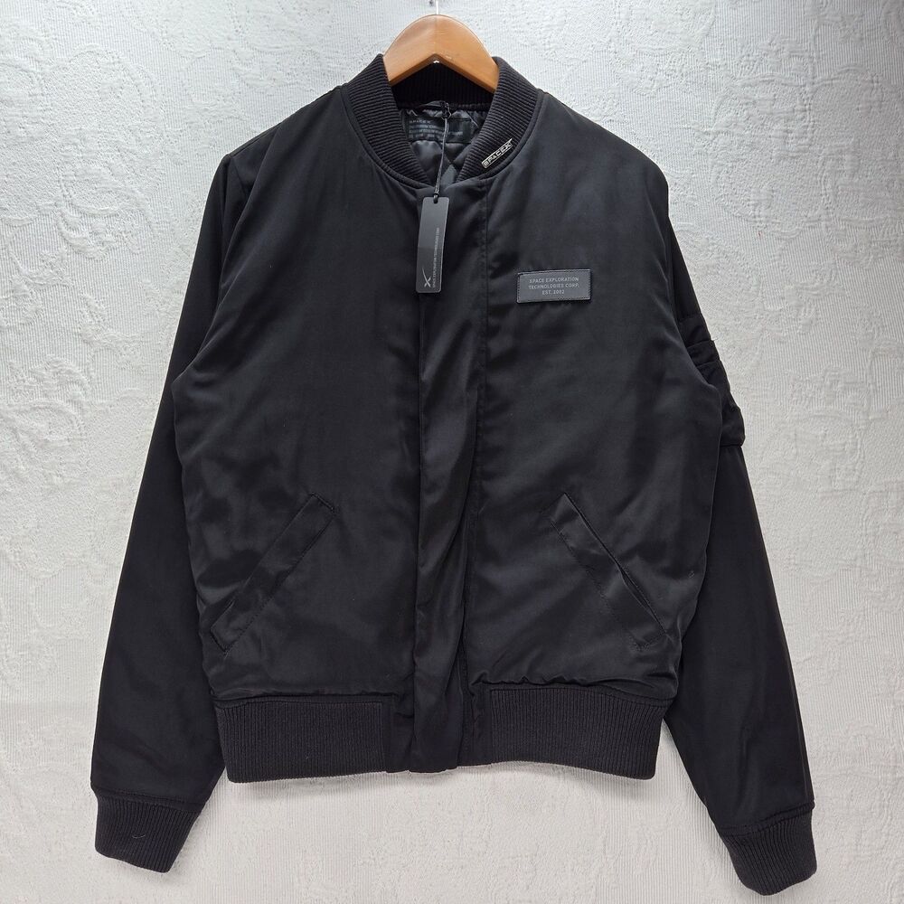 Space X Bomber Jacket Mens Med Y2K CHARCOAL - LTD EDITION - EXTREMELY RARE!! NWT